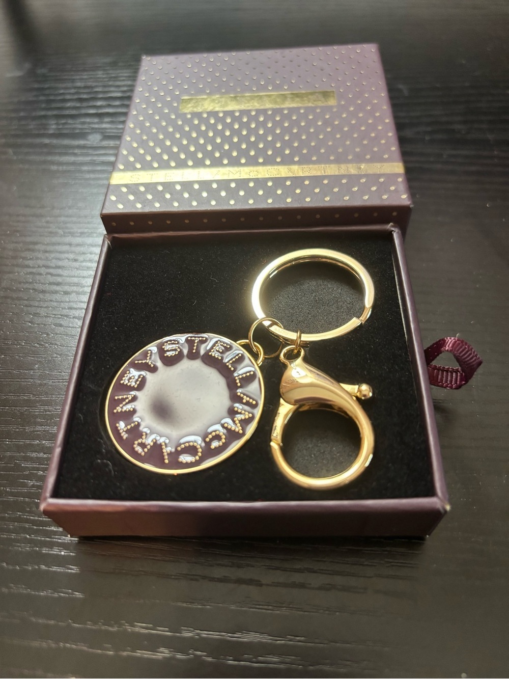 Authentic Stella McCartney Plum Logo Medallion Bag Charm / Keychain – NIB